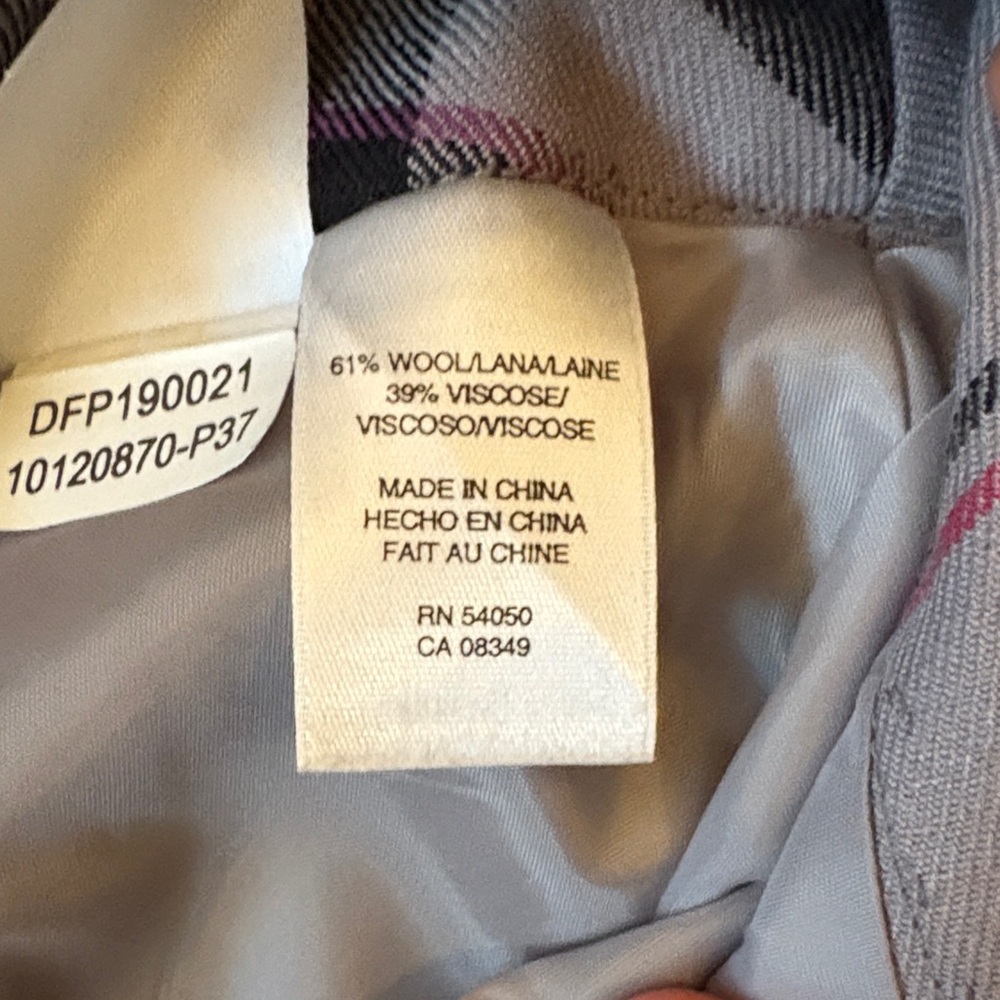 Anne Klein Plaid Pencil Skirt in Black, Gray, and Pink - Picture 5 of 6